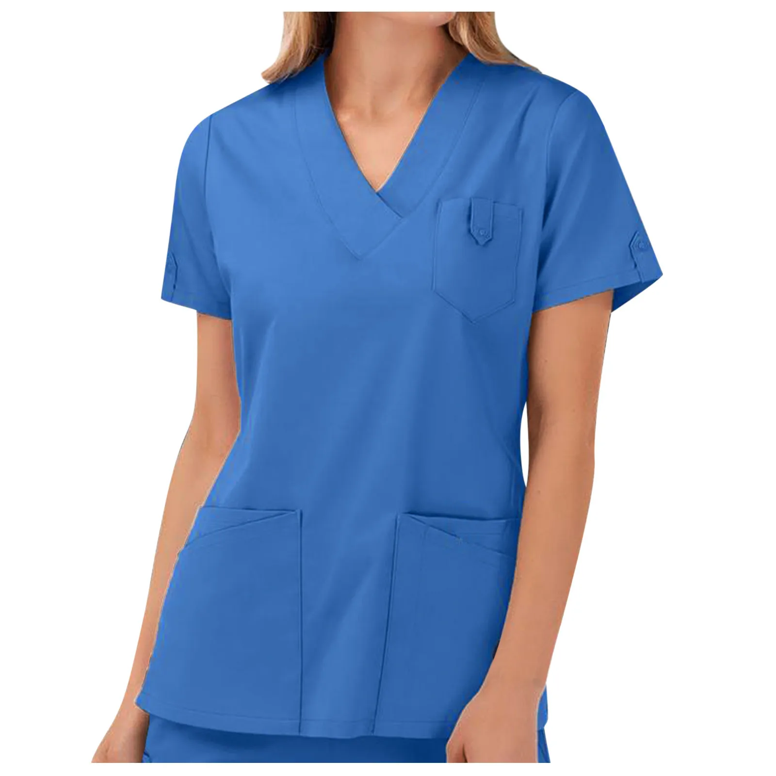 Solid Women Nurse Uniforms Scrub Tops Nursing Working Medical Uniform new Blouse Nurse Accessories Scrubs 2025 Uniforms Nursing Uniform