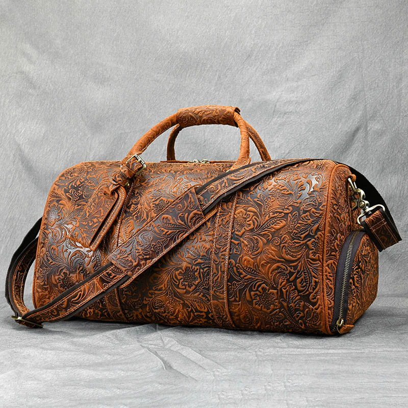 Crazy Horse Travel For Men - Vintage Leather Duffle Bag New Free Delivery Designer Bag