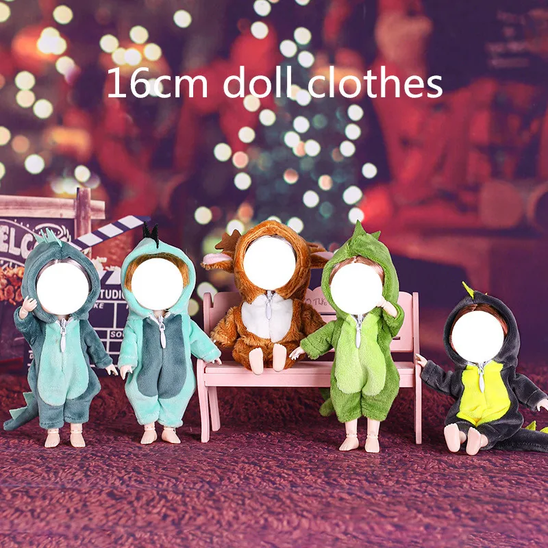 Plush Little new Monster Ob11 Small Dinosaur Doll Clothing Accessories 17cm Bjd Doll 2025 Changing Toy DIY Children's Dressing Toys