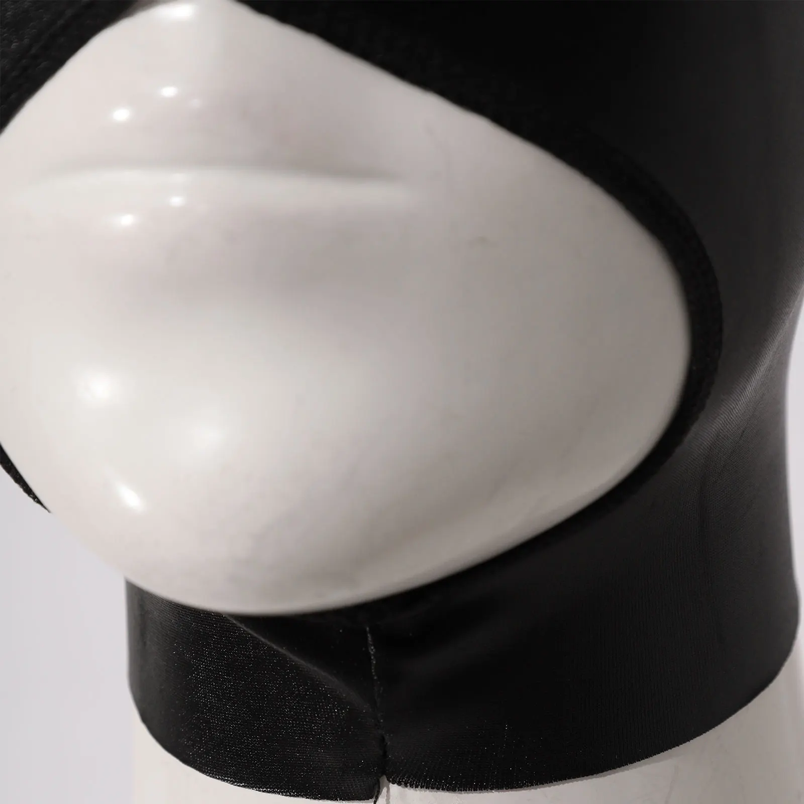 Unisex Women Mens Cosplay Face Mask Latex Shiny Open Eyes And Mouth Headgear Full Face Mask Hood Headgear for Nightclub Costume