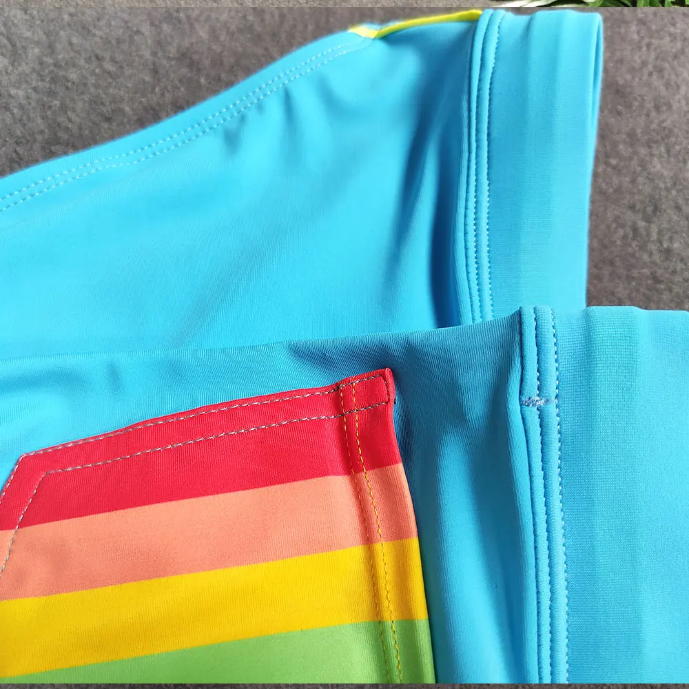 UXH Hot Sexy Mens Swimsuit Push-up rainbow Briefs Swimwear Male Sexy Swimming Bikini Shorts Men Surf Board Beach Surfing Swim