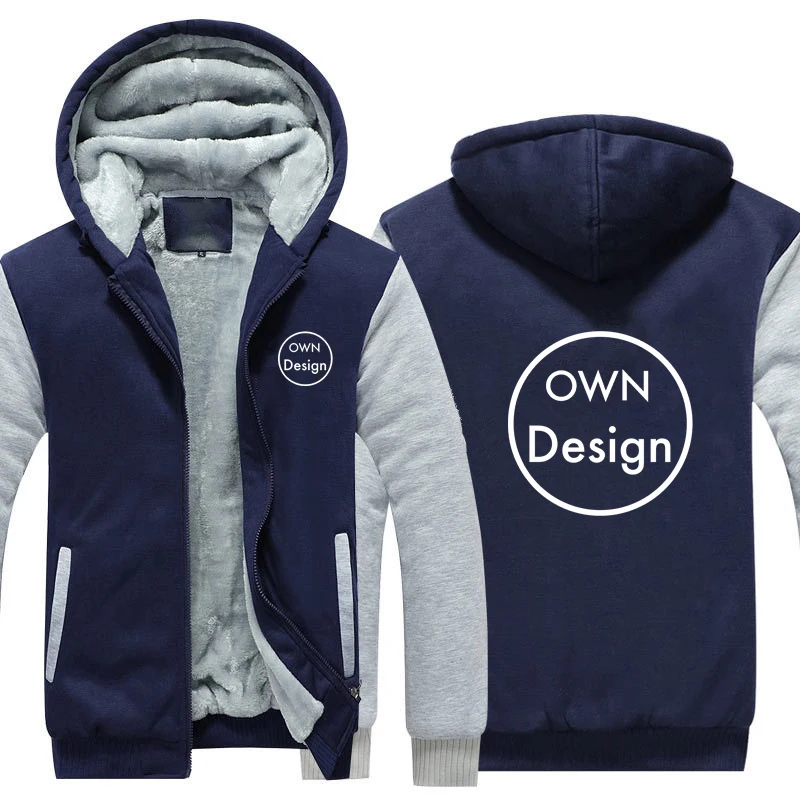 Custom Design Hoodies Men 2025 Cool Coat Thicken Make Your Design new Text Sweatshirt Mans Jacket Hoody