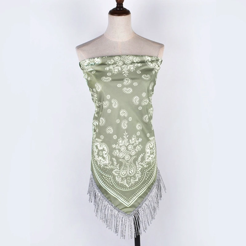 new Cowgirl Bandanas Shawl Rhinestones Fringe 2025 Paisley Scarf Bachelorette Bandanas Cowboys Bandanas Rhinestones Neckerchief