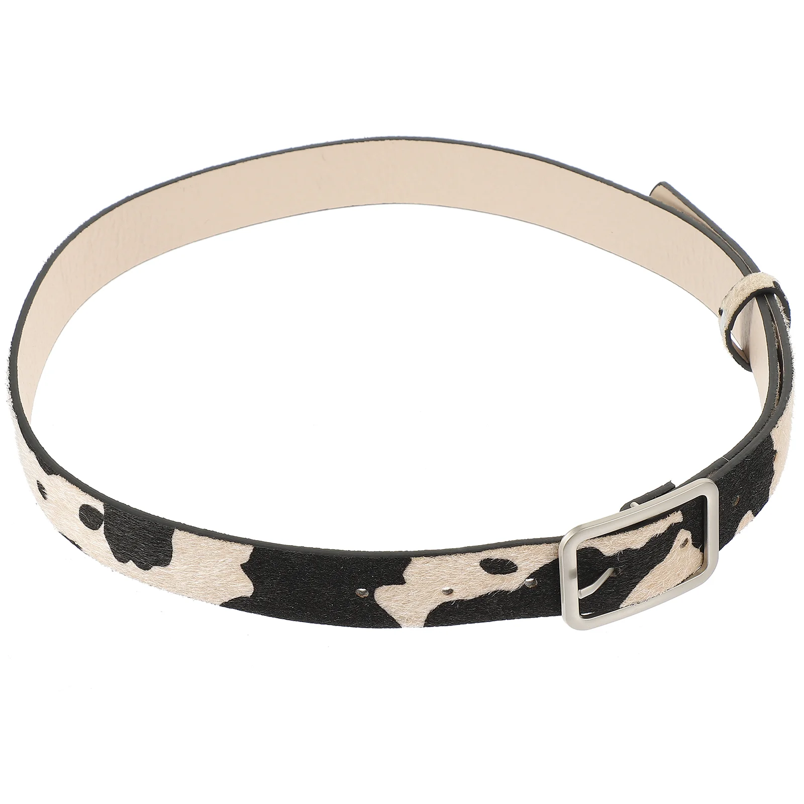 Cow Print Belt Adjustable Pants Belt Western Belt Women Animal Print Belt for Women