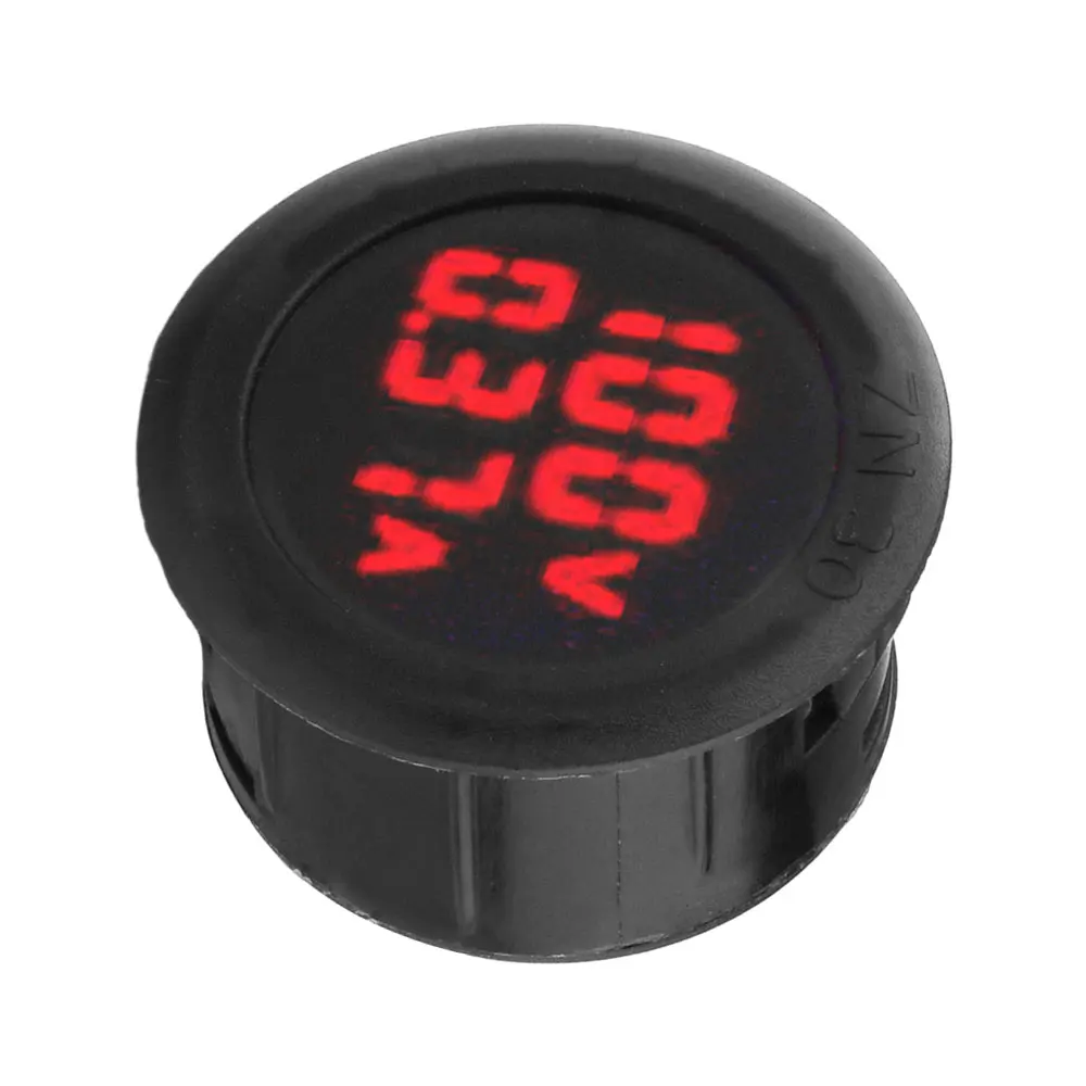 DC5-100V Digital Voltmeter 1A 10A 50A 100A LED Digital Display Circular Car Voltage Current Meter Volt Detector Monitor Panel