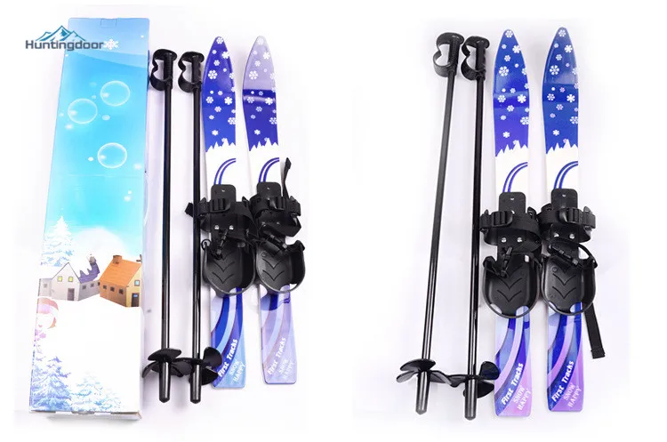 Children Ski Board Snowboarding Binding Ski Poles for Kids Skiing new Snowboard Gifts Winter Sports Ski Board 5-10 2025 years old