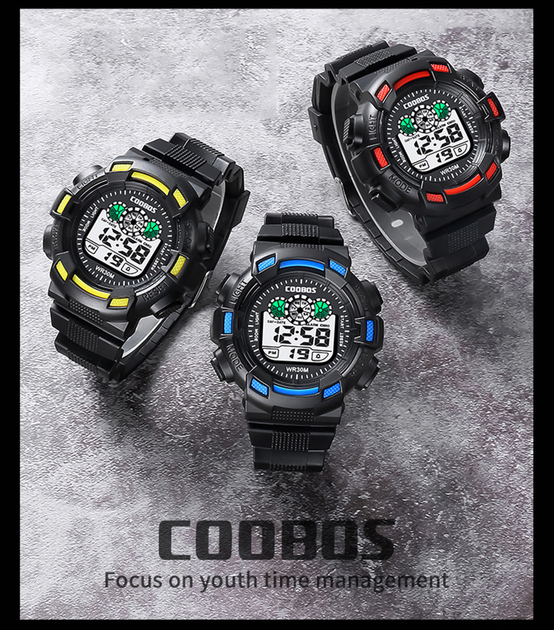 new New Cool 2025 Luminous Men Sport Watch Silicone Strap Wrist Watch Led Calendar Waterproof Digital Watch relogio masculino