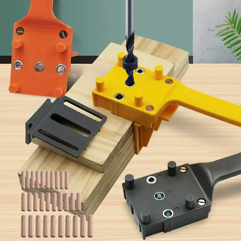 6/8/10mm Woodworking Drill Locator Tool Adjustable Hole Drill Guide Dowel Jig Handheld Straight Hole