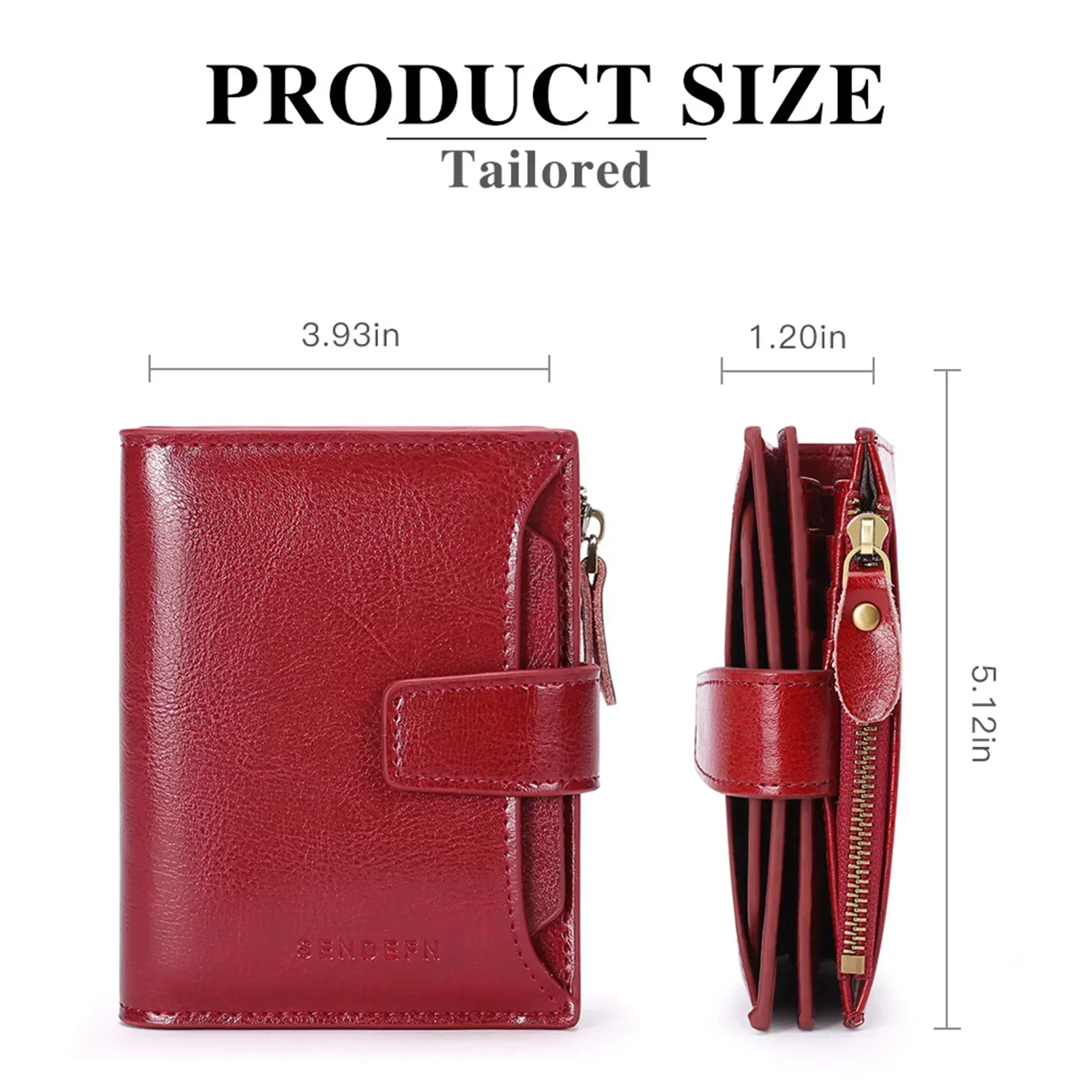 Women Short new Genuine Leather Wallets Vintage Purse 2025 Multi-functional Clutch Coin Card Holder High-quality Small Money Clip 8Z