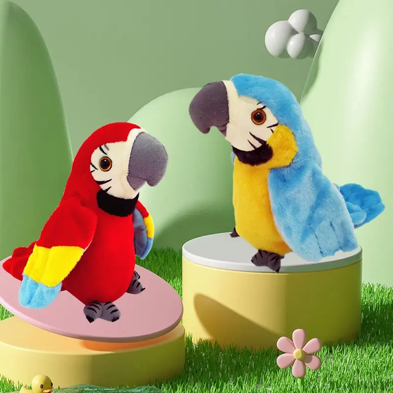 Colorful Chatty Parrot 2025 Interactive Recordable and Musical Toy That Flaps Wings and new Teaches Kids to Speak