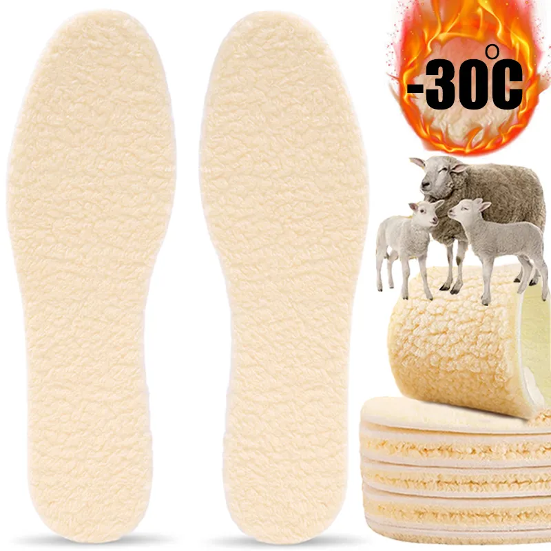 Thicken Lamb Fleece Insoles new Men 2025 Women Winter Keep Warm Insole Soft Wool Thicken Shoepad Cashmere Shoes Insert Thermal Shoe Pads