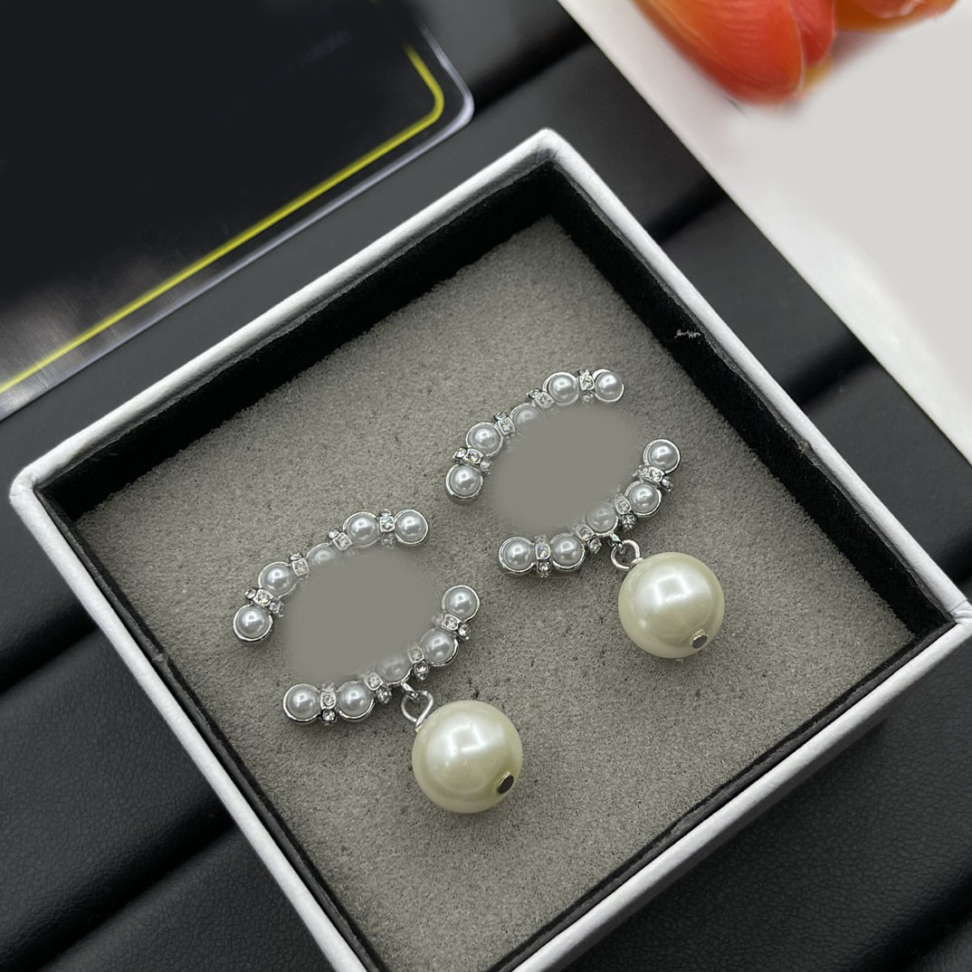 Designer Earrings Luxury Letter C Charm Earrings Pearl Tassel Dangle Gold Silver Plated Stud Earrings Ear Hoop Drop For Classic Women Men Fashion Jewelry 17 Styles