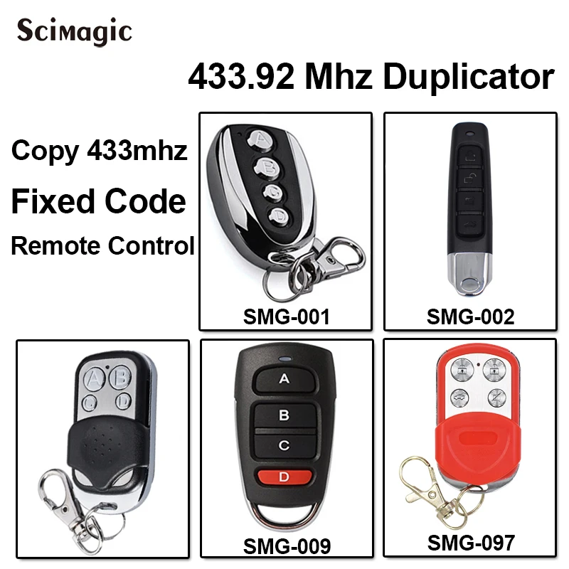 Cloning Remote Control new 433MHz Key Duplicator 2025 Garage Gates Door Opener Fixed Code 433,92MHz 433 Transmitter