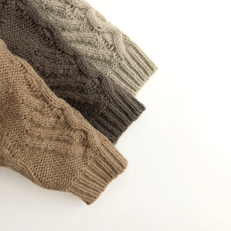 MILANCEL Chidren Sweaters Vintage Style Boys Knitwear Warm Kids Pullover Girls Sweaters
