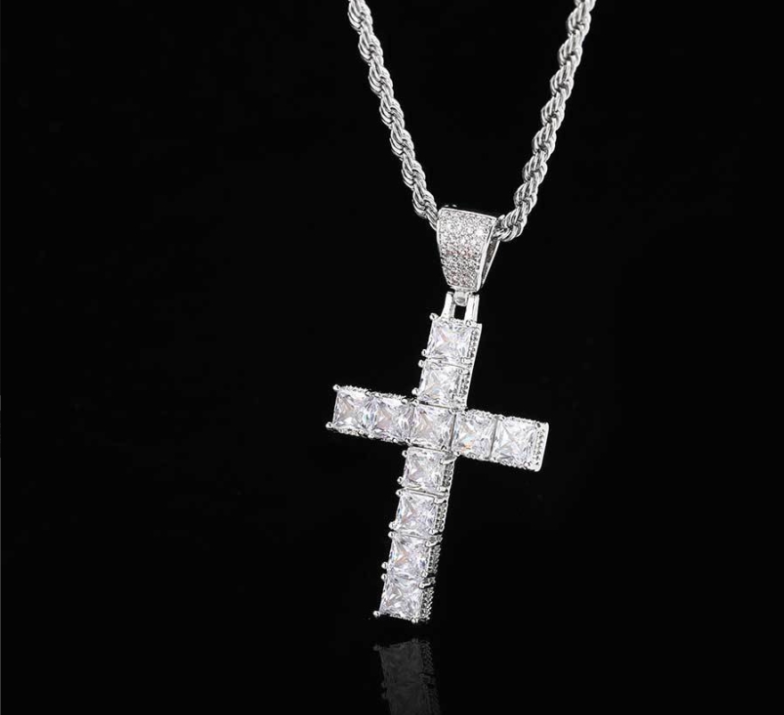 Pendant Necklaces Goth Pendants Necklace For Women Classic Cross Choker Chain Zircon Light Gold Color Womens Wholesale Jewelry Drop D Dhhjr