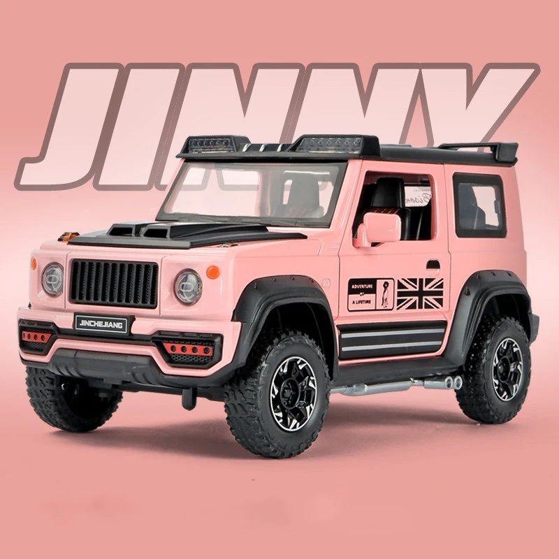 1:18 SUZUKI Jimny Off-Road Alloy Car Diecasts & Toy Vehicles Car Model Wheel Steering Sound and light Car Toys For Kids Gifts