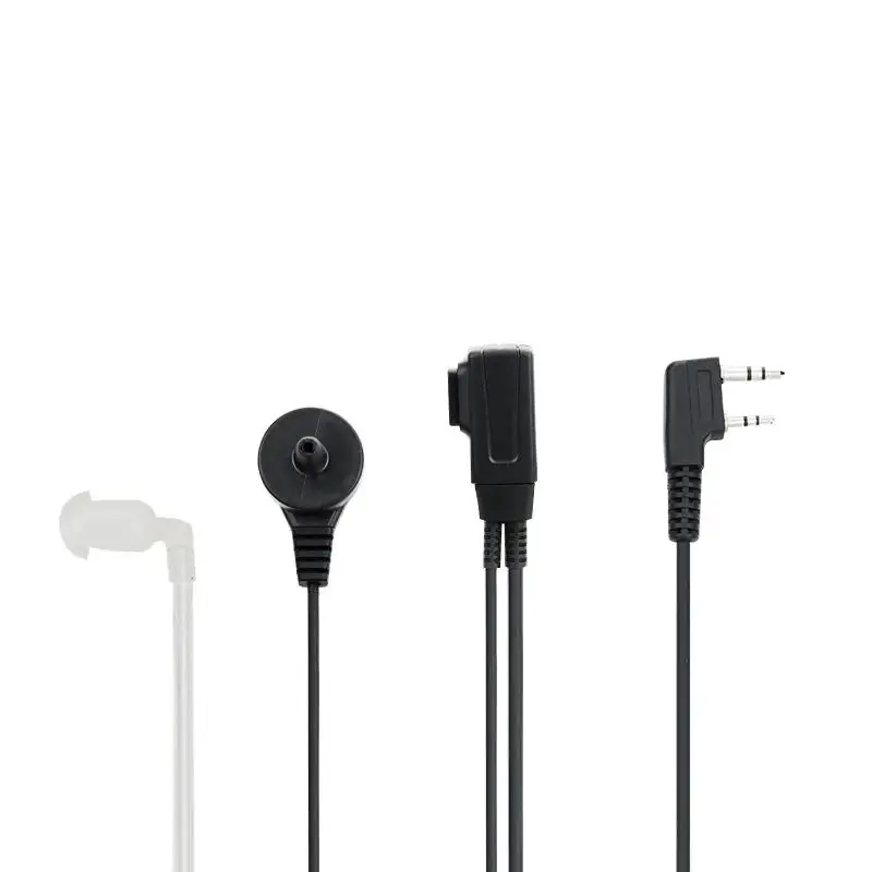 2 Pin PTT MIC Headset Baofeng Acoustic Air Tube Microphone Earphone Earpiece For EMF Anti Radiation Walkie Talkie Radio