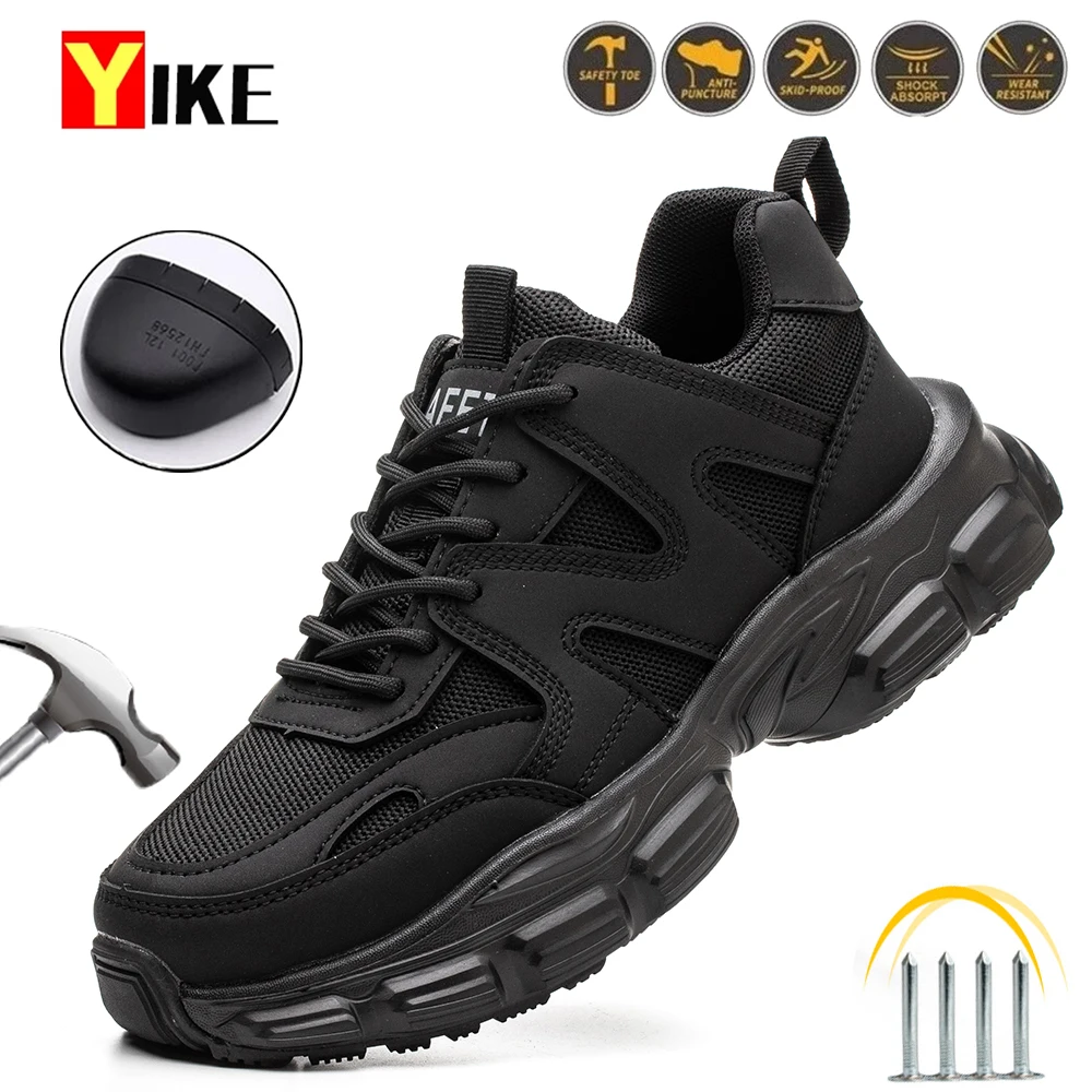 New Women Safety Shoes Anti-smash Anti-puncture Work Shoes Breathable Lightweight new Work Sneakers Indestructible Women 2025 Shoes Boots