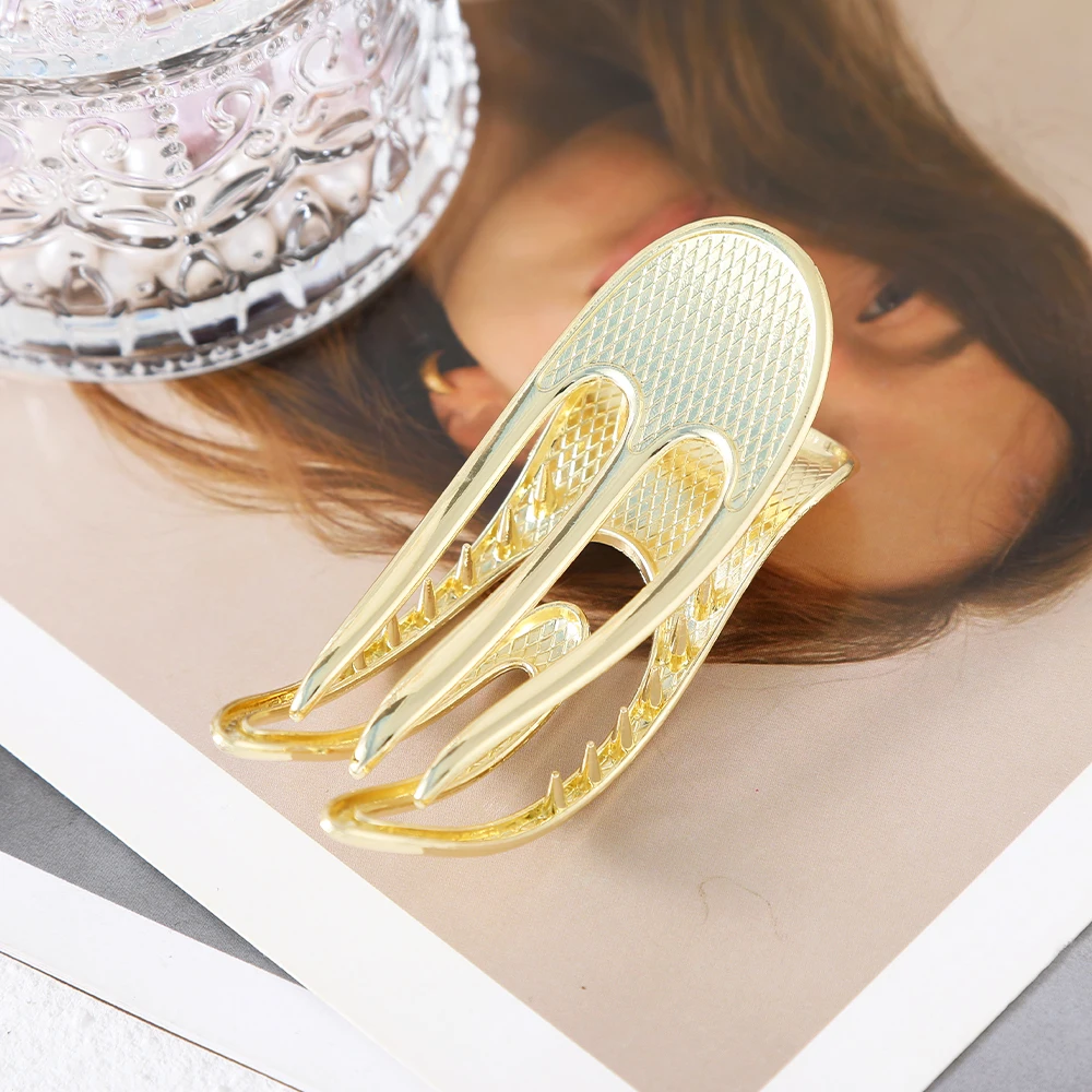 Chic Simple Metal Duckbill Clip Hairpin Back of 2025 Head Women Hair Claw Clips U-Shaped Grip Hair Clips for Girls new Hair Accessories