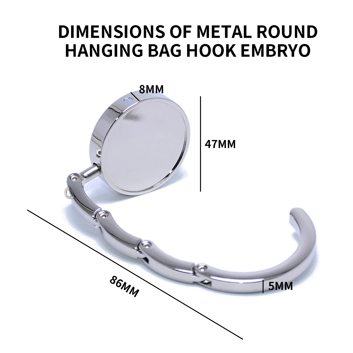 Portable Folding Bag Hanger Handbag Hook Holder Table Hook Crystal Alloy Purse Bag 2025 new Holder Circle Shape Bag Accessories
