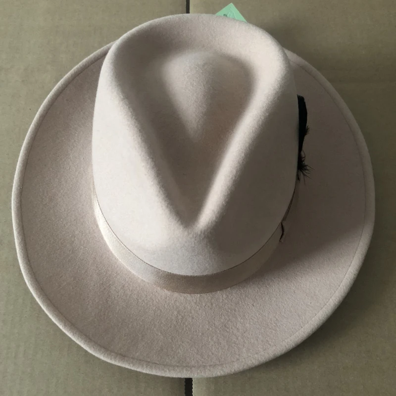 LIHUA Brand Fedora Hats for Men Women Australian Wool Felt Wide new Brim Hat , 2025 Thick Box Crushable Packable