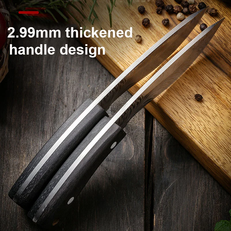 Mongolian Meat Eating Knife,Handmade Forged Knife ,Sheep Knife, Fruit knife,Boning Knife Outdoor BBQ Meat Cleaver Hunting Knife