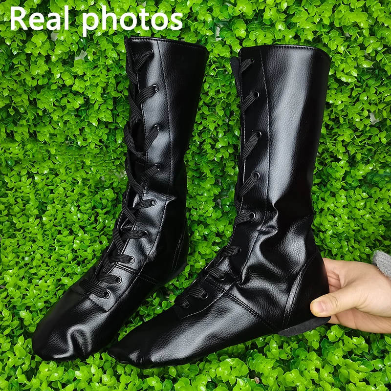 Jazz dance boots 2025 new women soft sole leather latin jazz dance shoes women children's girls dance shoes ballroom Training dance shoes