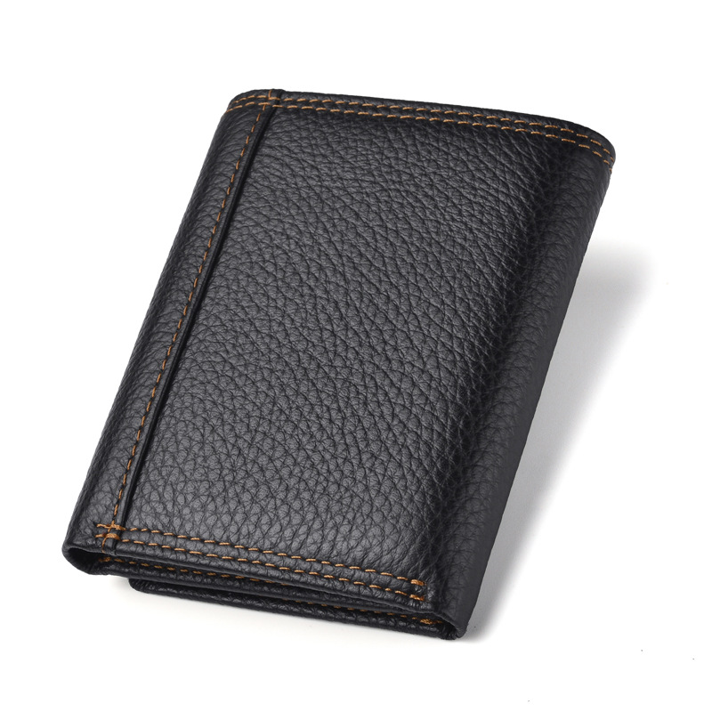 100% Genuine Crazy Horse Wallets Vintage Trifold Zip Coin Pocket Purse Cowhide Leather Wallet For Men WB14 2968