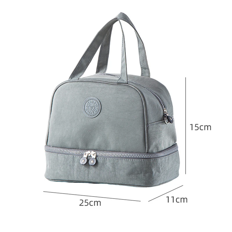 Portable Double Layer Lunch Bag Large Capacity Food Insulated Thermal Box 2025 Women Kids Picnic new Cooler Tote Dinner Bento Container