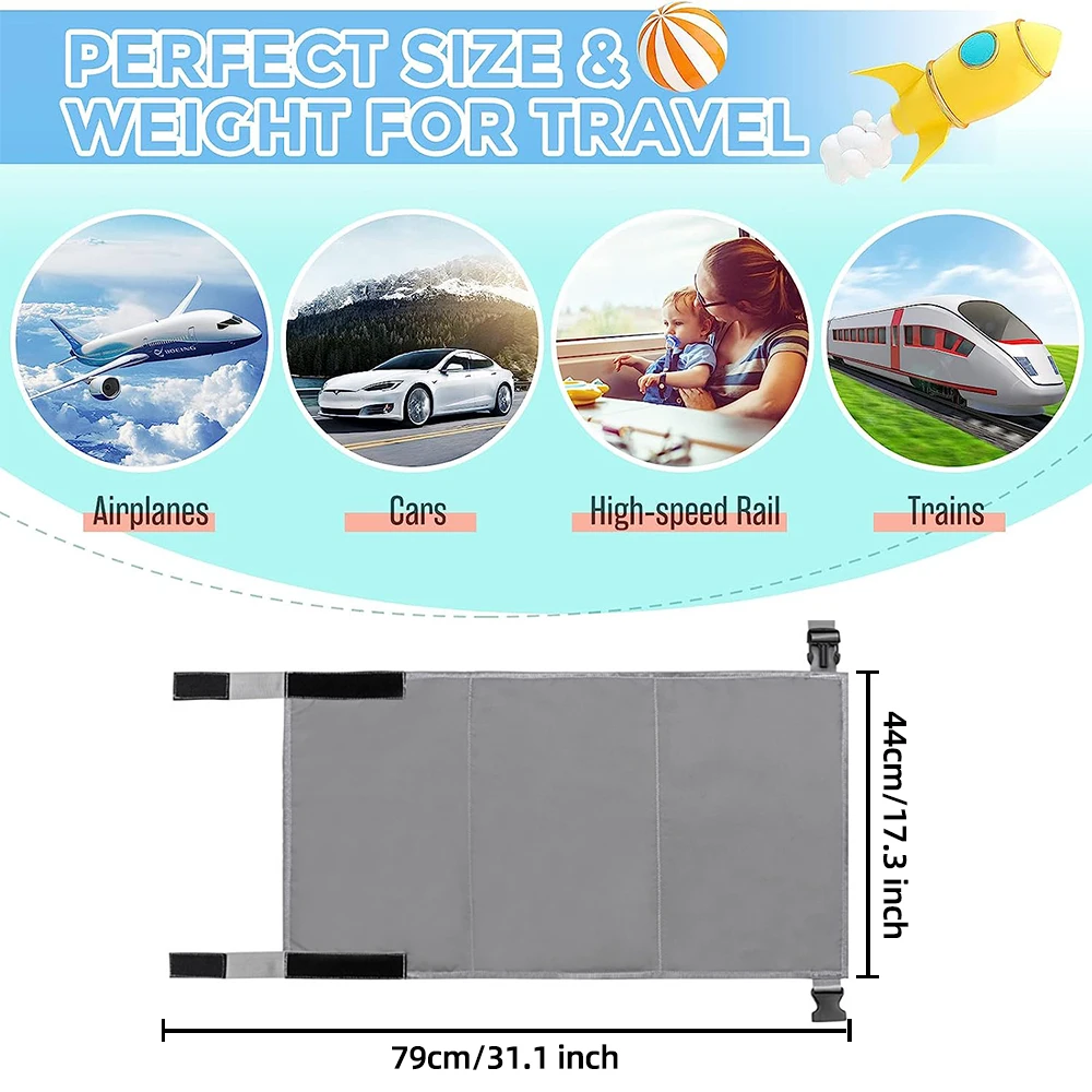 Kids Travel Airplane Bed Baby Pedals Bed Portable Travel Foot Rest Hammock Kids Bed Airplane Seat Extender Leg Rest For Kids