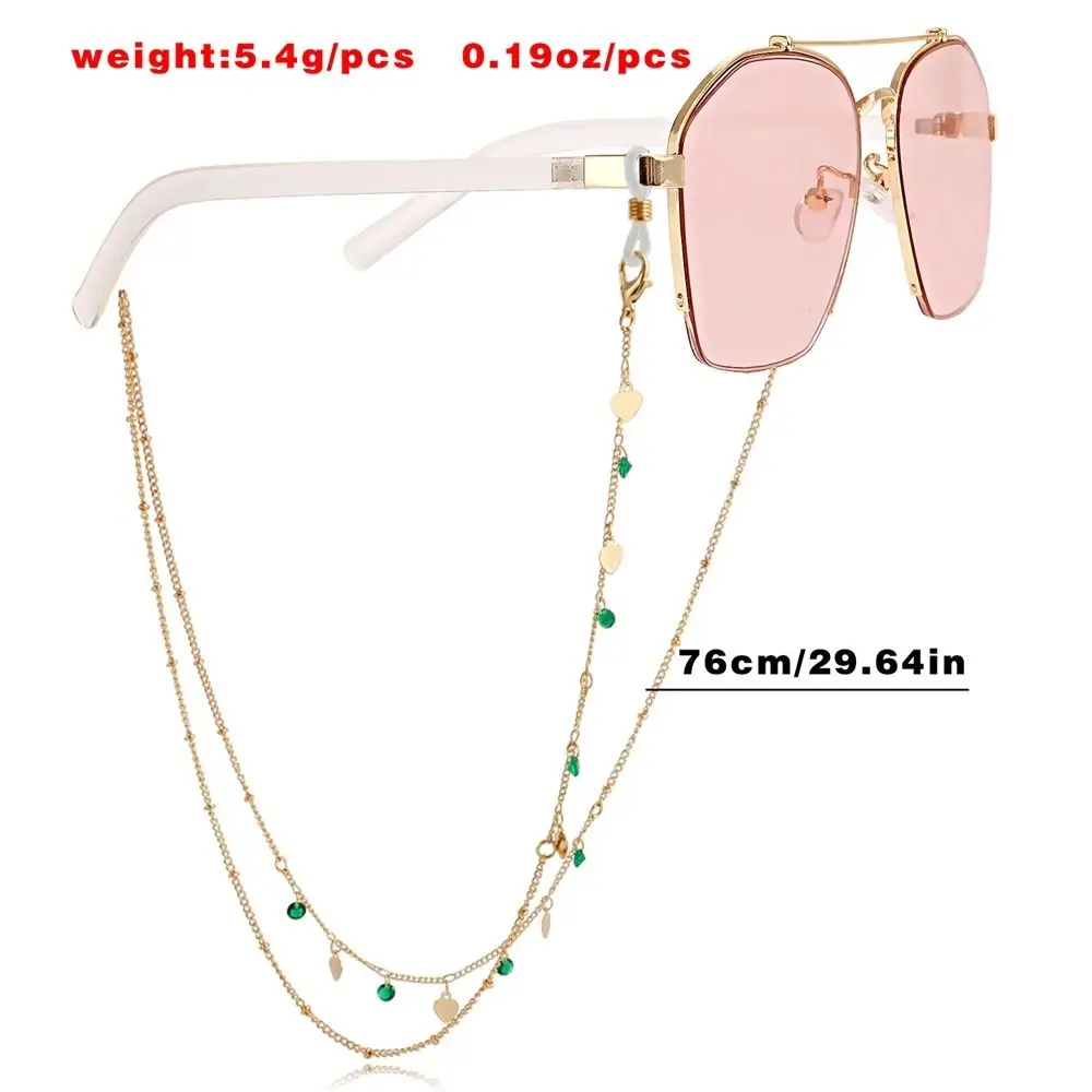 Color Trendy Metal Glasses Chain Holder 2025 Hanging new Chain Women's Hanging Neck Strap String Sunglasses Lanyard Rope