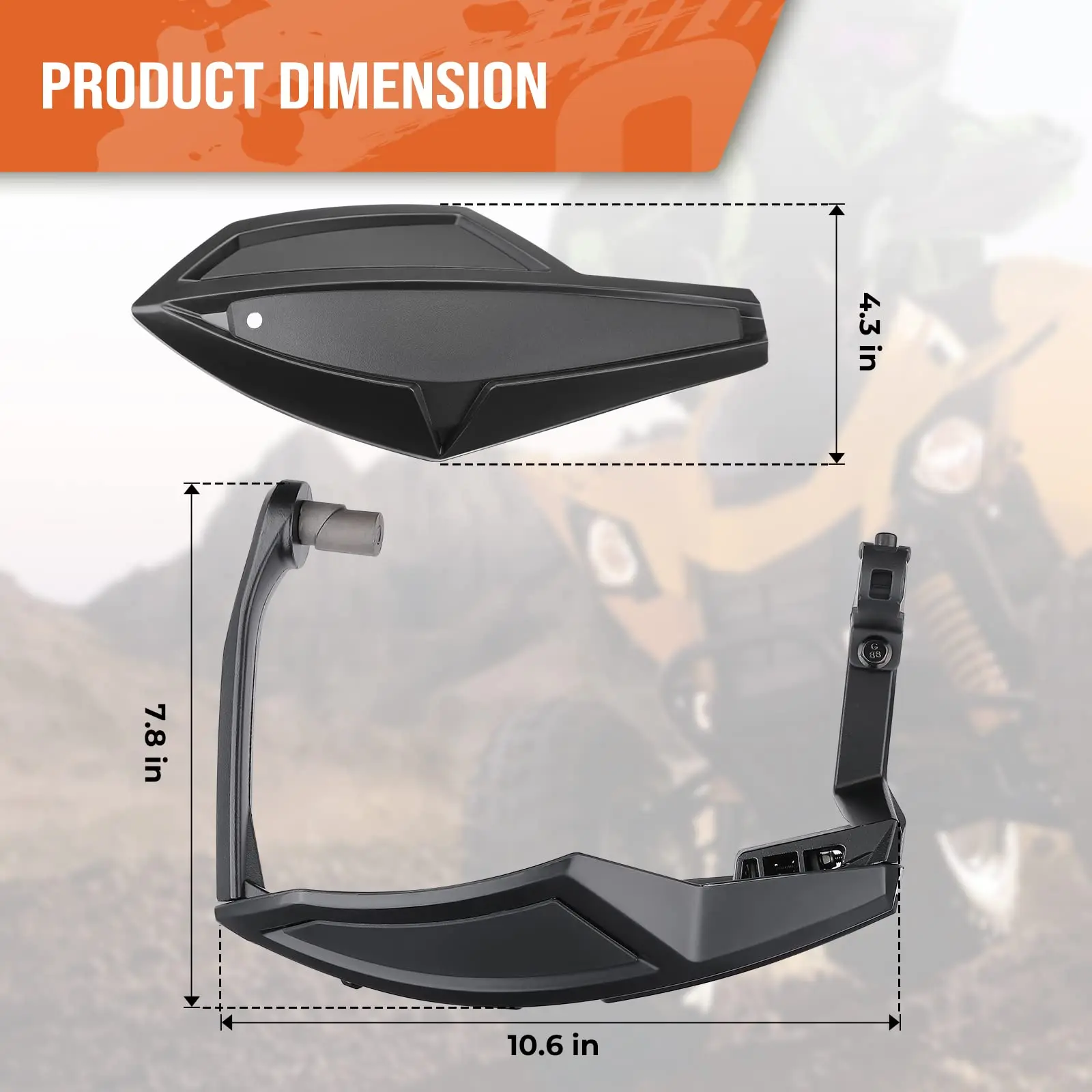 KEMIMOTO ATV Hand Guard Wind Deflector for Can-Am Outlander 450 500 650 800 1000 Renegade DS G2 G2L G2S Handlebar Protector Kit