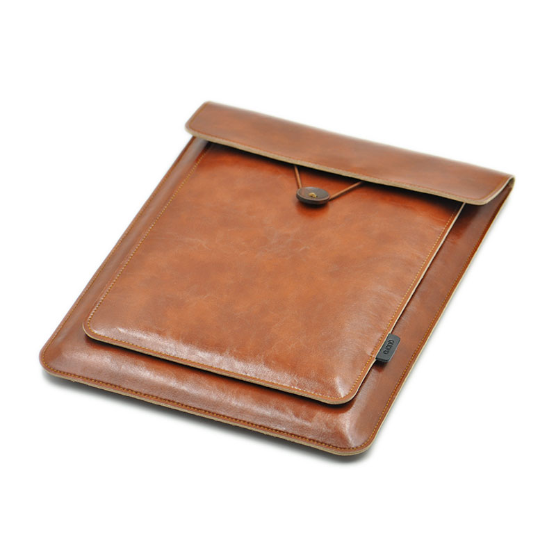 Double Layer High Capacity 13 Inch Laptop Bag Cover PU new Leather Sleeve 2025 Case For M1 M2 Book Pro Air 13.3 13.6 Dell HP