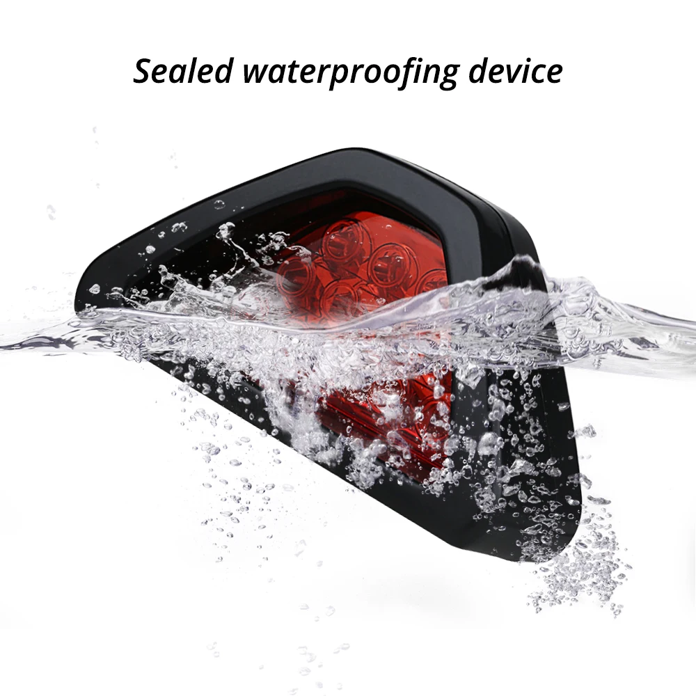 Car and Motorcycle 2835 12V LED Brake Strobe flash Warning Tail Pilot Light turn Signal Bright Rear Fog Lamp Triangle Red Led