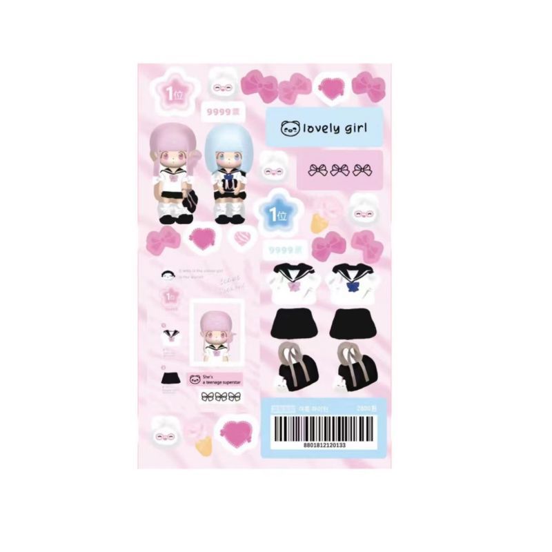 SKYSONIC BOBO Coraltree Sticker Sweet Angel Modeling Materials Idol Stationery Postcards Cute Korean Decorative Sticker Suppli