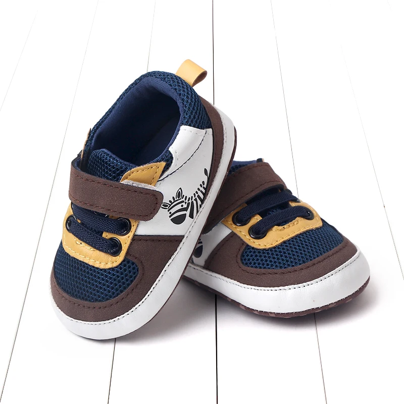 Newborn Baby Boy Shoes Soft Sole Crib Shoes Warm Anti-slip Sneakers Toddler Casual Flats Breathable Mesh Infant Walking Shoes