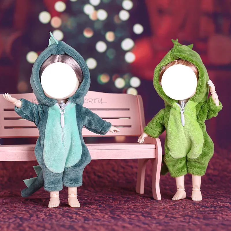 Plush Little new Monster Ob11 Small Dinosaur Doll Clothing Accessories 17cm Bjd Doll 2025 Changing Toy DIY Children's Dressing Toys