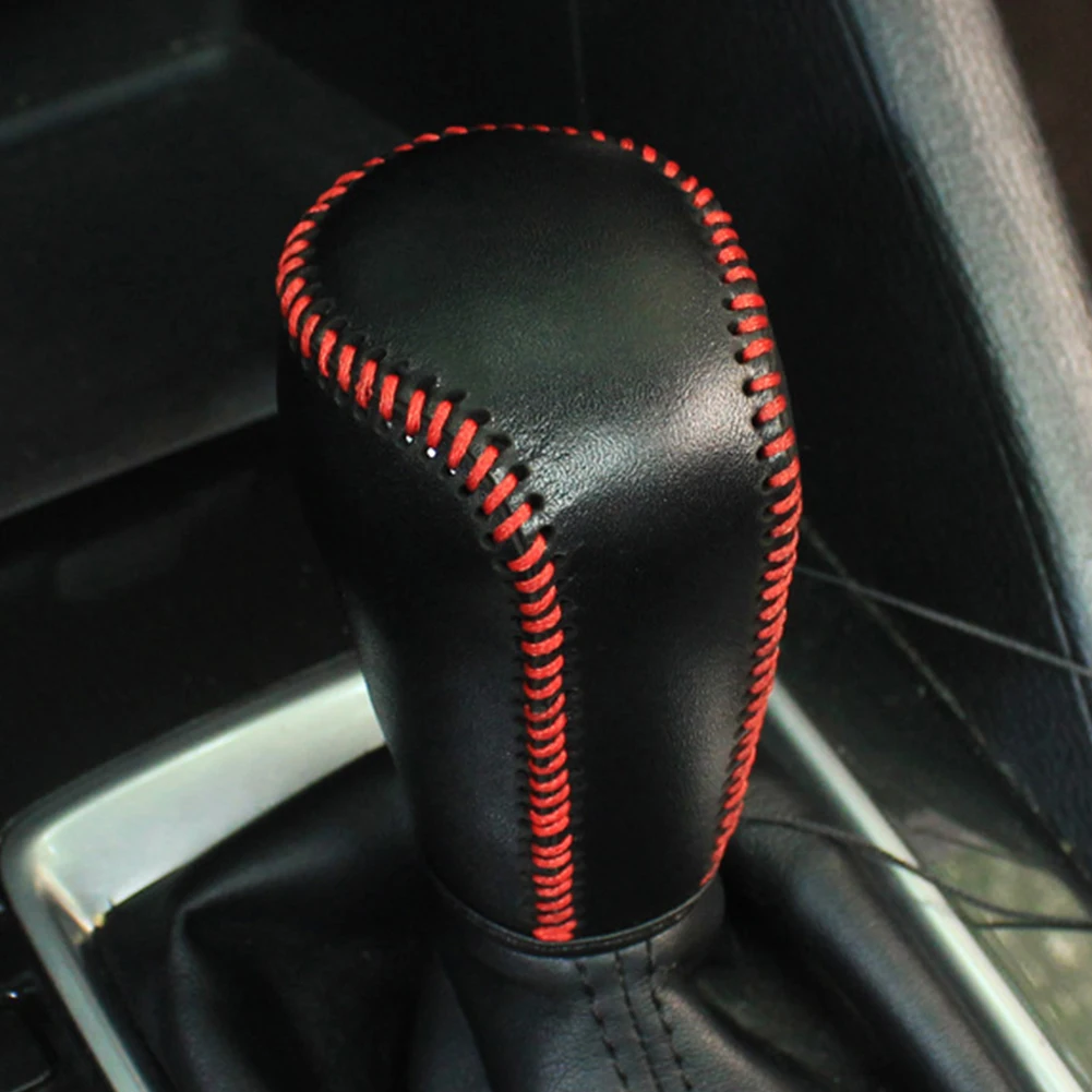 Car Leather Shift Knob Cover for Mazda 3 Axela Atenza CX-5 CX3 CX-3 CX5 2015-2020 AT Gear Head Collars Handbrake Covers