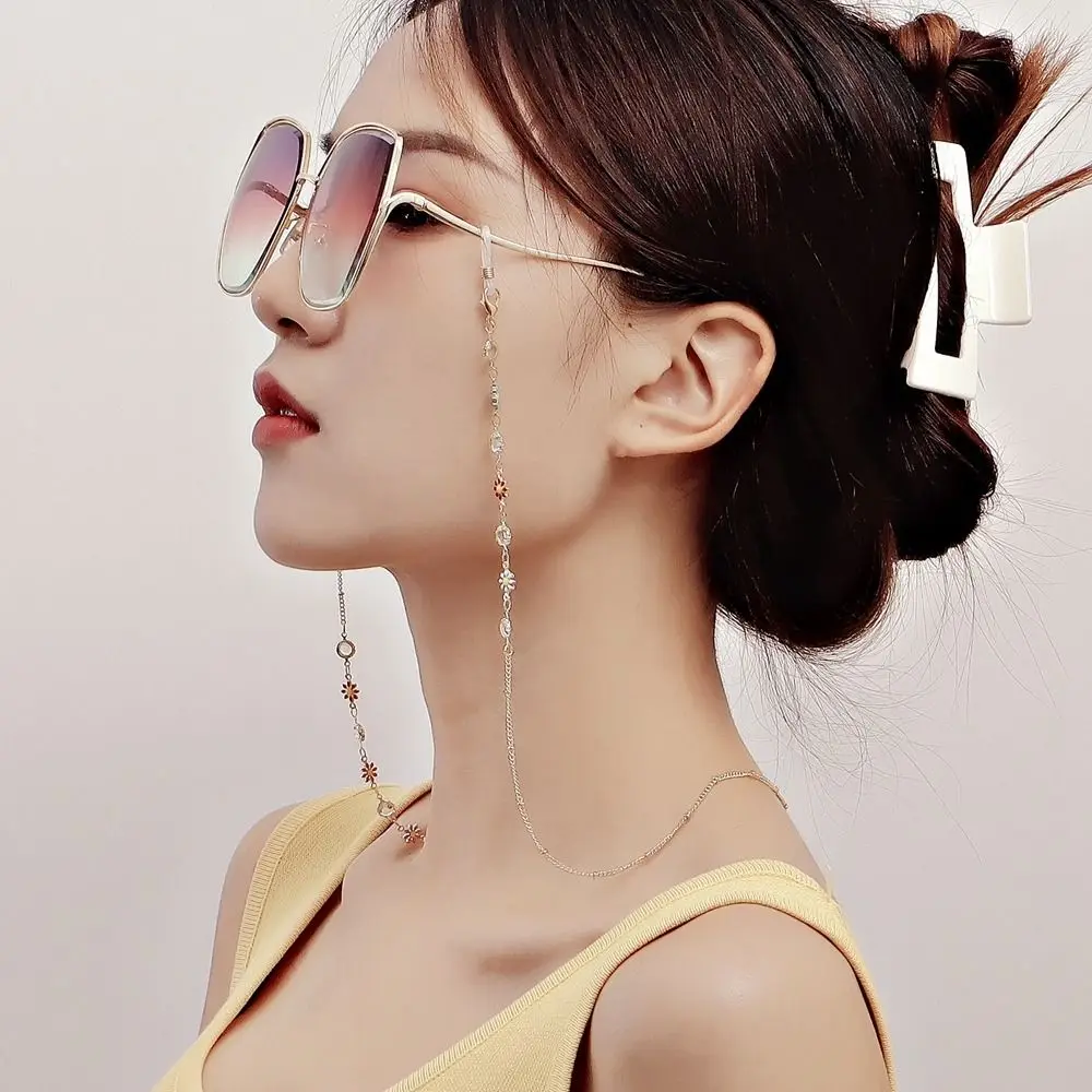 Color Trendy Metal Glasses Chain Holder 2025 Hanging new Chain Women's Hanging Neck Strap String Sunglasses Lanyard Rope