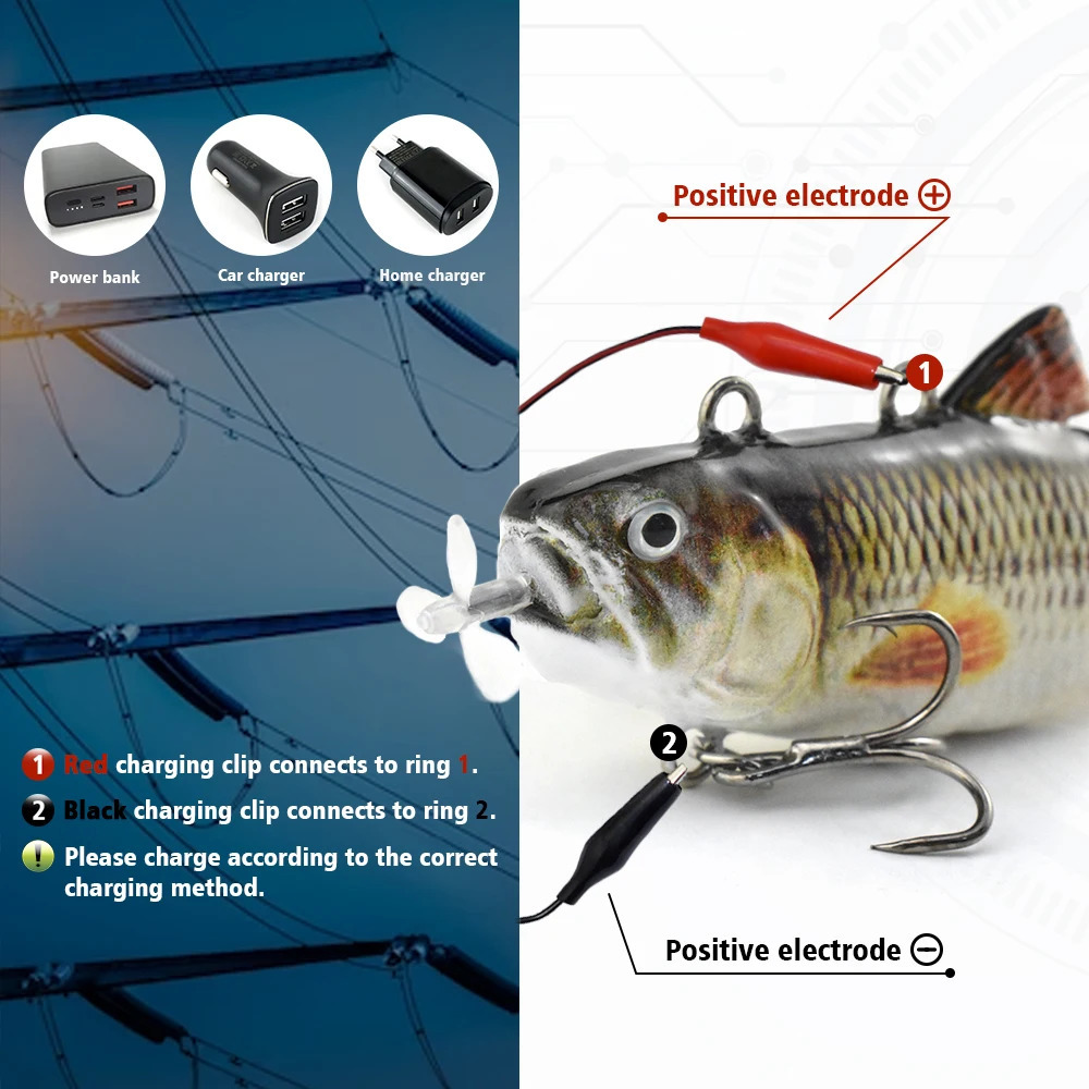 90mm mini Automatic Swimming Robotic Electric Fishing Lure Multi Jointed Bait Auto Swimbait USB LED Light Wobbler for pike 240517
