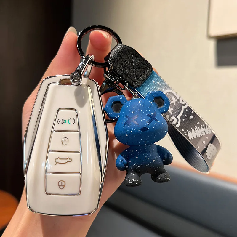TPU Shell Fob For Geely Coolray X6 X7 EX7 Geometry C Emgrand GX7 Okavango NL3 SUV GT GC9 Car Key Cover Case 2025 new Keychain Protector
