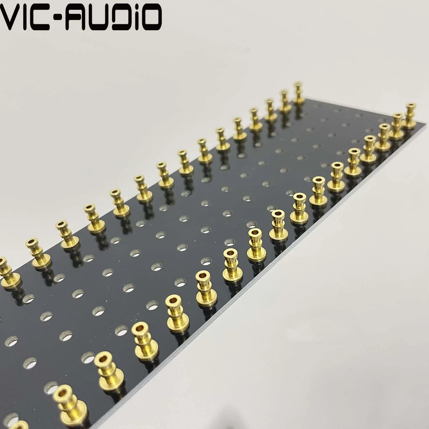 1PC 60 Posts Tag Strip Turret Lug Board Black Yellow Green Round Gold Plated For Hifi Vintage Audio Guitar AMP DIY 300*60*2mm