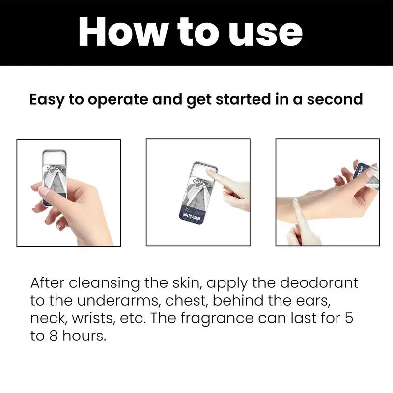 Portable Men And Women Pheromone Cologne Solid Perfume Long-lasting Natural Fragrance Deodorant Pocket Fragrance Balm Gift