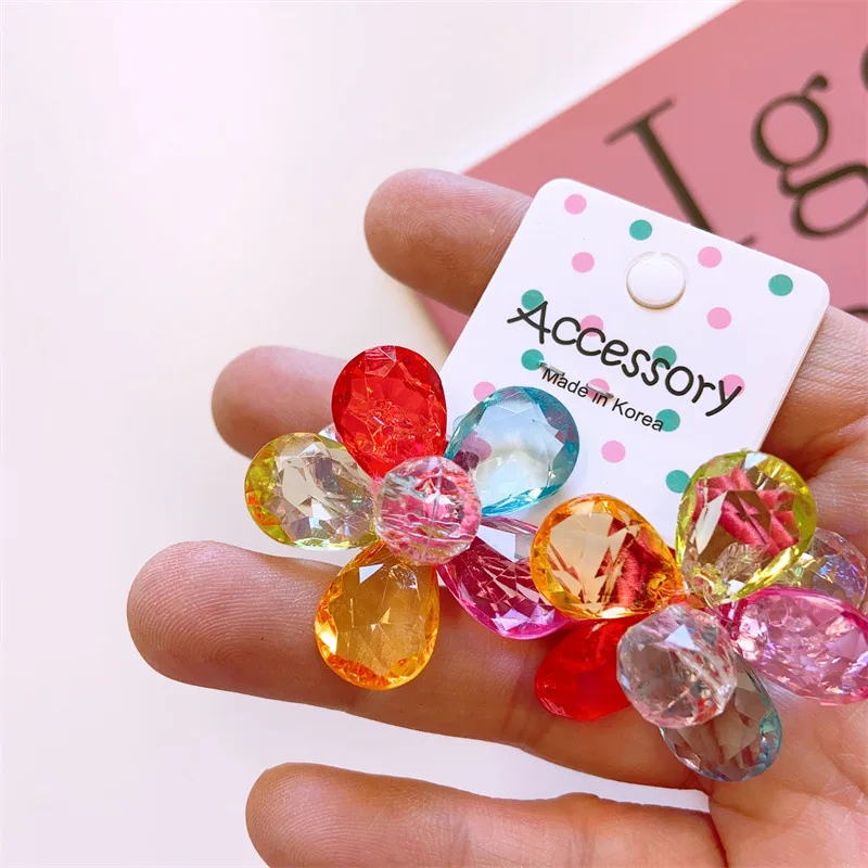 2 Pcs/Set Cute Hair Ties For Kids Girls Head Rope Flower Hair Rubber Bands Ponytail Elastic Hair Band Baby Hair Accessories