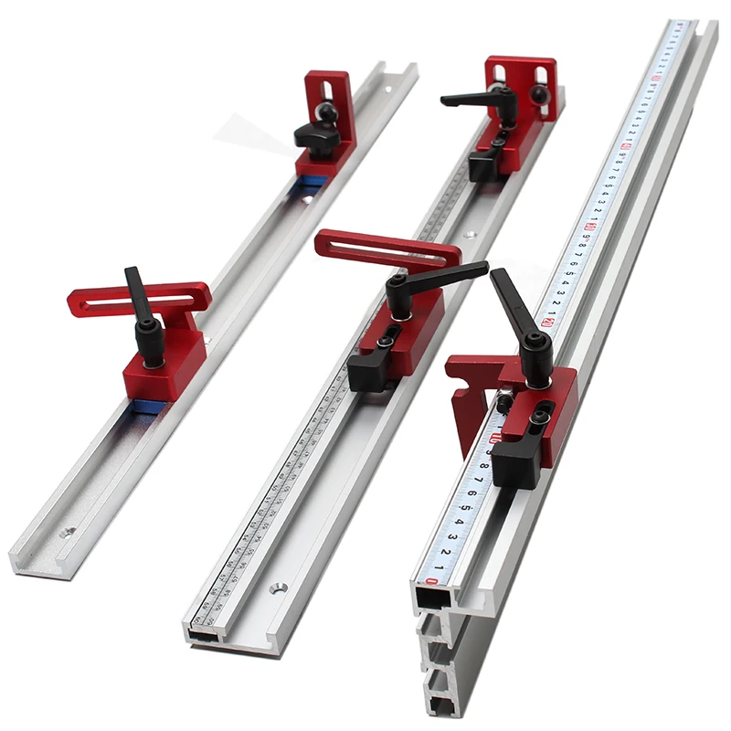 Woodworking T-track new 2025 Stop T-Slot Limiter Aluminium Miter Track Fence Flip Stop Chute Locator Carpenter DIY Workbench Tools