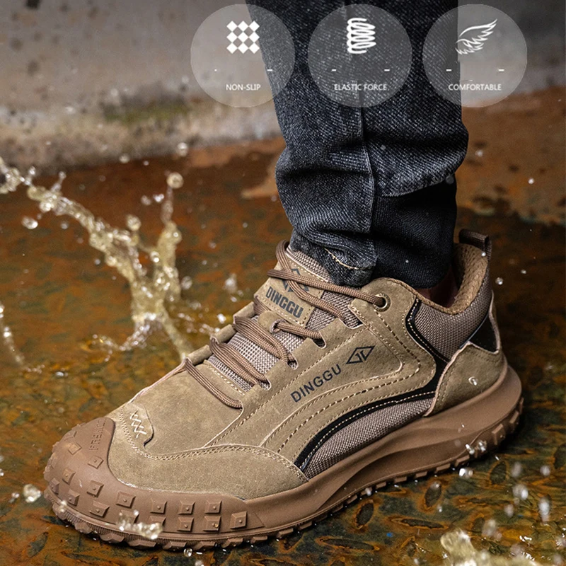 Waliantile Summer Safety Work Shoes For Men Male new Non-slip Puncture Proof Working 2025 Boots Breathable Steel Toe Indestructible Shoes