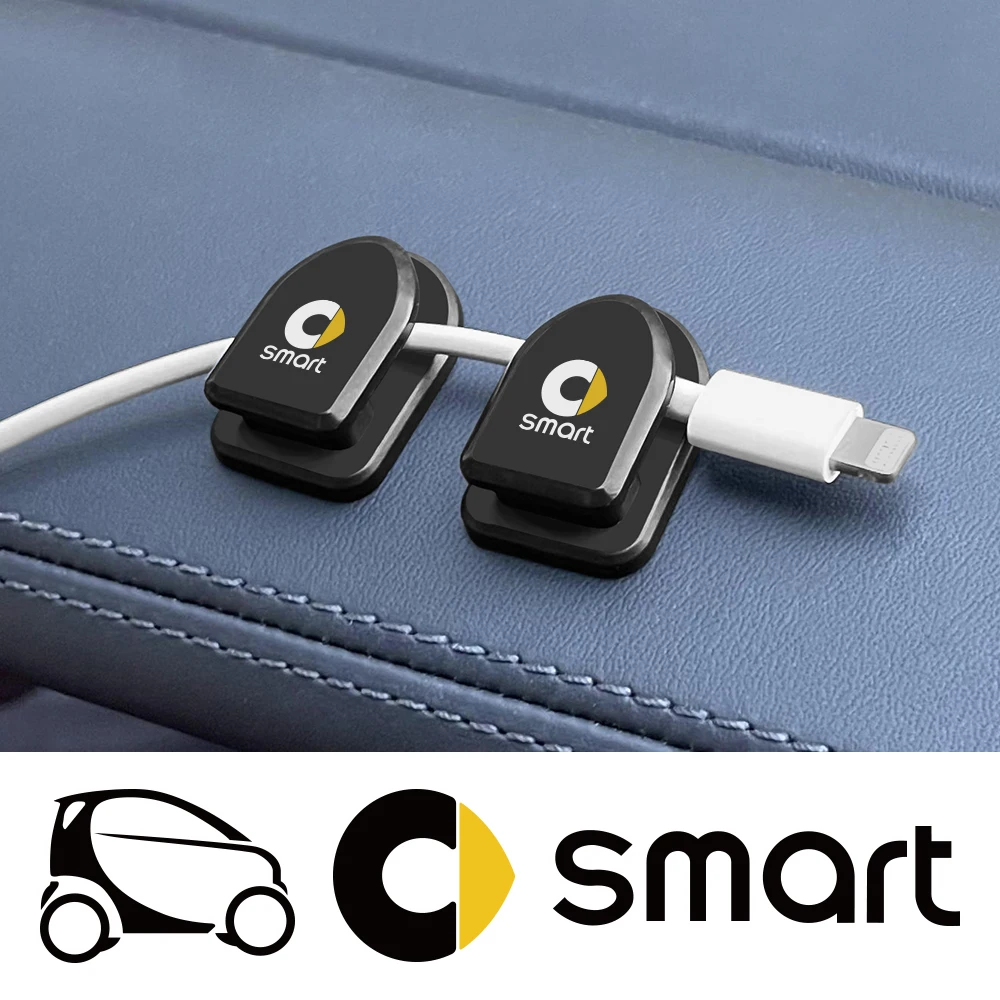 4PCS Car Mini Sticky Hooks Self Adhesive Convenience Hook For Smart Eq Fortwo Forfour 453 451 452 450 Roadster Car Accessories
