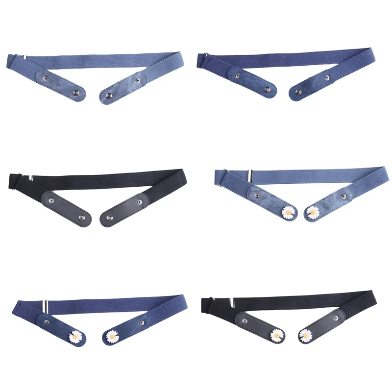 Buckle-free Elastic Invisible 2025 Waist Belt Denim Elastic Belt Jeans Belt Without new Buckle Easy Belts Women Men Drop Shipping