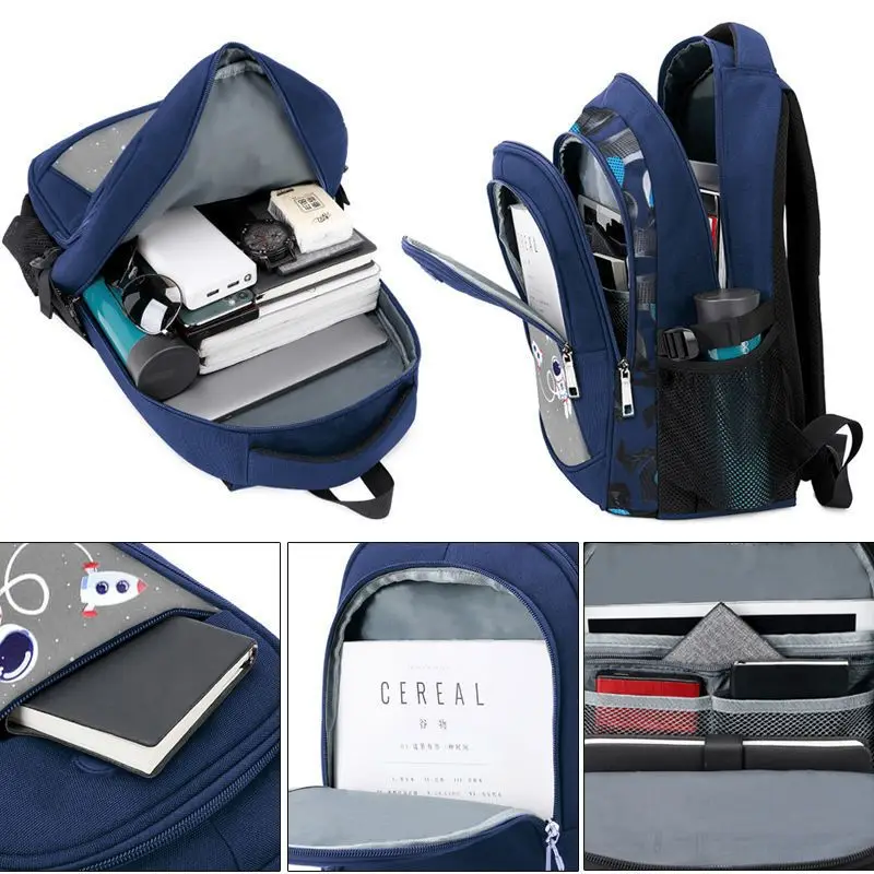 2023 New Children School Bags Kids Large Capacity Backpack In Primary Schoolbag Teenager Boys Waterproof Backpacks Book Bag