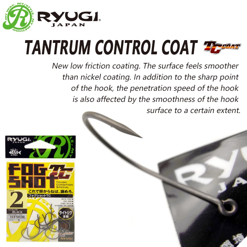 RYUGI Finesse Dropshot Fishing Hook Japanese Fish Hook Ice Fishing new Thin Hook Ringed Eyes Fishhook Fishing 2025 Accessories Fish Goods